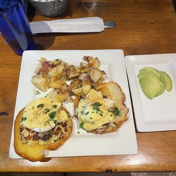 Surfside Rooster - Surfside Benedict sub English muffin for croissant - American Near Me - Ocean City, Maryland Surfside Rooster - Surfside Benedict sub English muffin for croissant - American Near Me - Ocean City, Maryland