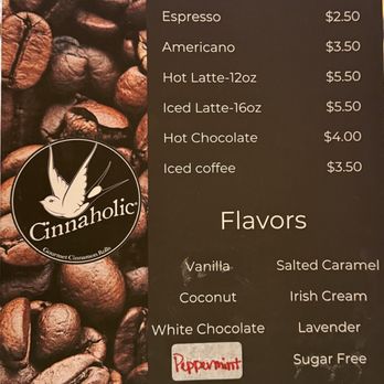 Cinnaholic - Menu as of February 2026 - Bakeries Near Me - College Station, Texas Cinnaholic - Menu as of February 2026 - Bakeries Near Me - College Station, Texas