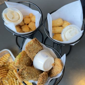 Scovilles - Fried pickles, cheese curds and Mac n cheese bites. I wouldn't get fried pickles again. - Chicken Wings Near Me - Salt Lake City, Utah Scovilles - Fried pickles, cheese curds and Mac n cheese bites. I wouldn't get fried pickles again. - Chicken Wings Near Me - Salt Lake City, Utah