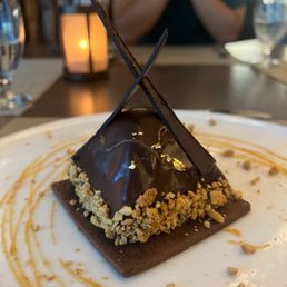 Peanut butter chocolate pyramid