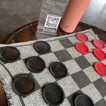 Moxy Chattanooga Downtown - Checkers and the QR code for the drink menu - Hotels Near Me - Chattanooga, Tennessee Moxy Chattanooga Downtown - Checkers and the QR code for the drink menu - Hotels Near Me - Chattanooga, Tennessee