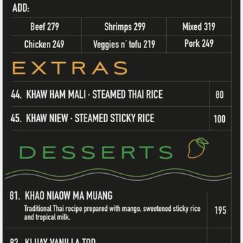 Curry by Po Thai - Menu - Thai Near Me - Tulum, ROO