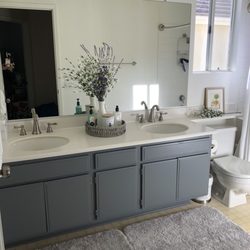 Joel Pena Painting - Bathroom cabinet freshly painted