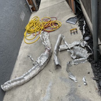 AJ’S Duct services - Old damaged dryer duct - Air Duct Cleaning Near Me AJ’S Duct services - Old damaged dryer duct - Air Duct Cleaning Near Me