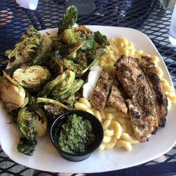 The Upper Room Kitchen - Chicken, macaroni and cheese and crispy brussels. - Salad Near Me - Tracy, California The Upper Room Kitchen - Chicken, macaroni and cheese and crispy brussels. - Salad Near Me - Tracy, California