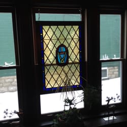 The Parkside House - Beautiful stained-glassed window.