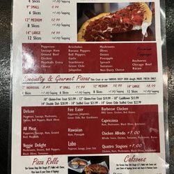 Pizza 9 - Alamogordo - Menu March 2026