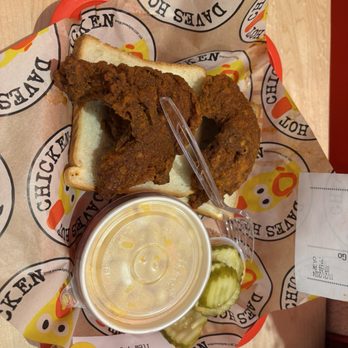 Dave's Hot Chicken - Dave's #1 2 Tenders w/ Mac & Cheese - Chicken Shop Near Me - Vestavia Hills, Alabama Dave's Hot Chicken - Dave's #1 2 Tenders w/ Mac & Cheese - Chicken Shop Near Me - Vestavia Hills, Alabama