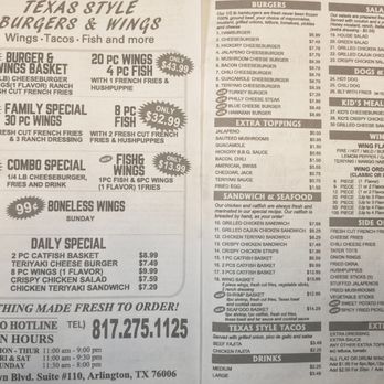 Texas Style Burgers & Wings - Menu - Chicken Wings Near Me - Arlington, Texas Texas Style Burgers & Wings - Menu - Chicken Wings Near Me - Arlington, Texas