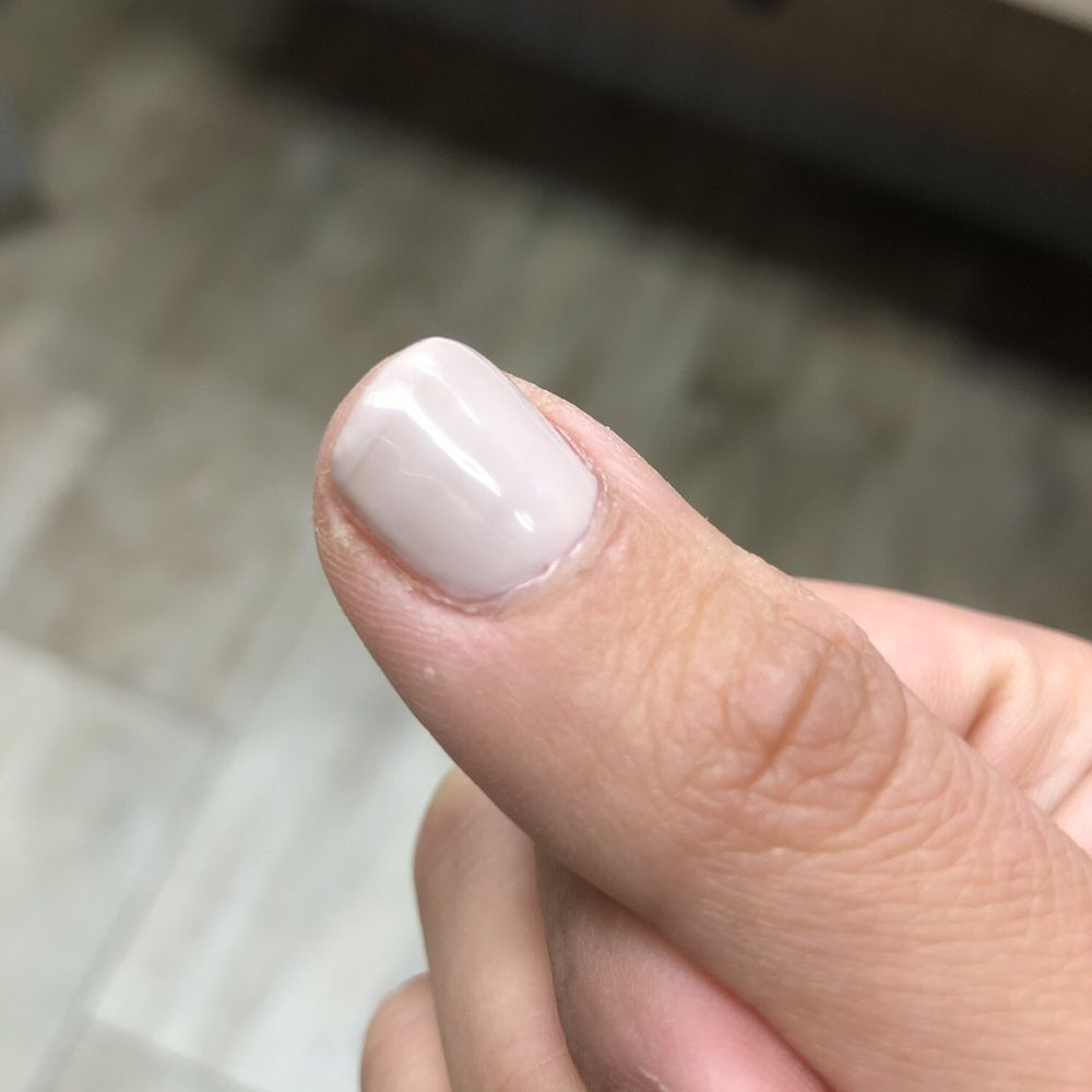 Vibe Nail Bar - The bump she "fixed" and left looking sloppy - Nail Salons Near Me - Burbank, California Vibe Nail Bar - The bump she "fixed" and left looking sloppy - Nail Salons Near Me - Burbank, California