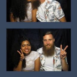 My wife and I in the booth! My wife and I in the booth!