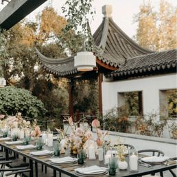Bash Please - A chic al fresco wedding reception at Huntington Library & Botanical Gardens, designed by Bash Please and captured by Katherine Ann Rose - Wedding Planning Near Me - San Francisco, California