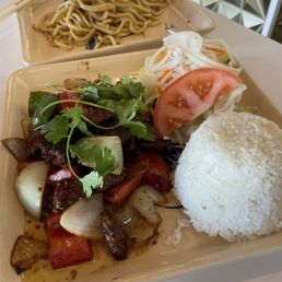 Bo Luc Lac & Garlic Noodles Bo Luc Lac & Garlic Noodles