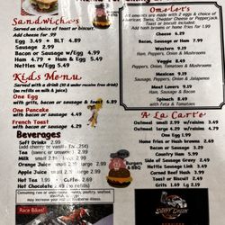 Bev's Burger Cafe - Menu
