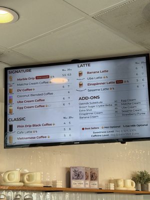 Menu photo 4 Da Vien Coffee Garden Grove, CA