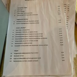 Zur Linde - Neue Speisekarte