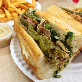 Ioannoni's - Roast Pork Supremo with Italian long hots - Sandwiches Near Me - New Castle, Delaware Ioannoni's - Roast Pork Supremo with Italian long hots - Sandwiches Near Me - New Castle, Delaware