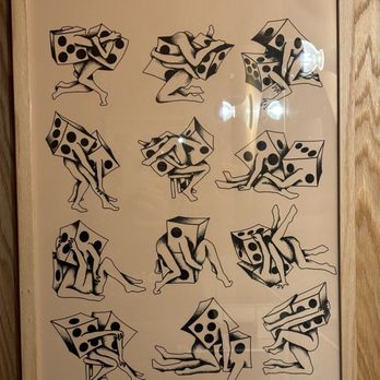 Cent’s - Hilarious bathroom photo. It's dice! - Pizza Near Me - Cleveland, Ohio