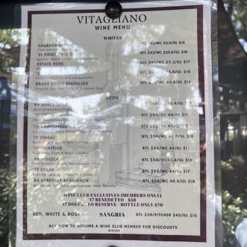 Vitagliano Winery - Drink menu - Wineries Near Me - Temecula, California Vitagliano Winery - Drink menu - Wineries Near Me - Temecula, California