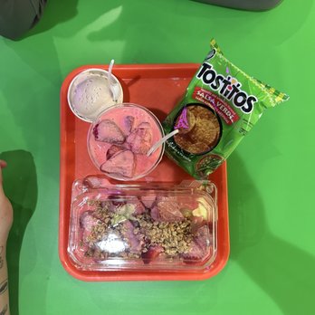 La Michoacana Plus Ice Cream Parlor - Tostito, Strawberry with Yogurt, fruit salad with yogurt & granola (comes with coconut but I'm allergic) & a Ferrero Rocher Ice Cream Scoop - Ice Cream & Frozen Yogurt Near Me - Simi Valley, California La Michoacana Plus Ice Cream Parlor - Tostito, Strawberry with Yogurt, fruit salad with yogurt & granola (comes with coconut but I'm allergic) & a Ferrero Rocher Ice Cream Scoop - Ice Cream & Frozen Yogurt Near Me - Simi Valley, California