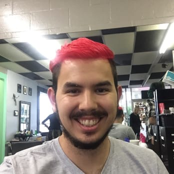 Received An Undercut With The Top Dyed Hot Pink With A Drop Of Red