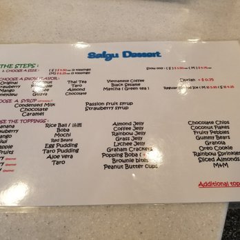 Salju Dessert - Menu - Desserts Near Me - Alhambra, California Salju Dessert - Menu - Desserts Near Me - Alhambra, California
