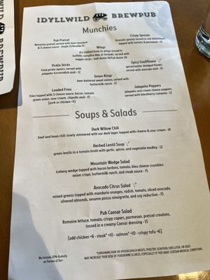 Menu photo 3 Idyllwild Brewpub Idyllwild, CA