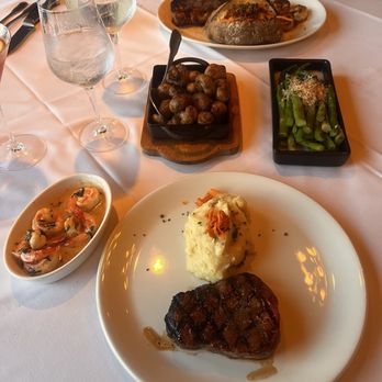 Chart House - Filet 7oz Sizzling Mushroom Steamed Asparagus NY Strip 14 oz Shrimp scampi - Seafood Near Me - Monterey, California Chart House - Filet 7oz Sizzling Mushroom Steamed Asparagus NY Strip 14 oz Shrimp scampi - Seafood Near Me - Monterey, California