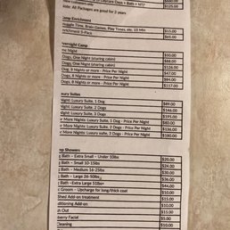 Bath pricing showing dogs 51+ lbs are $44. Bath pricing showing dogs 51+ lbs are $44.