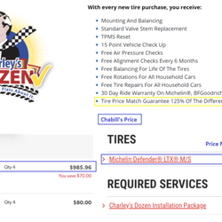 Chabill's Tire & Auto Service - Straight-forward Price Match Guarantee - Not Honored
