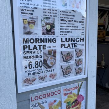 Aloha Cafe Pineapple - Menu (9/24) - Cafes Near Me - Honolulu, Hawaii