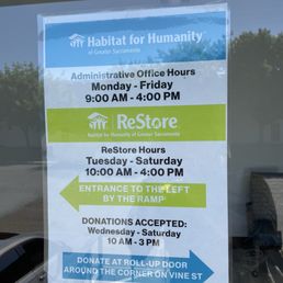 Exterior outside entrance of Habitat For Humanity - 07.17.25 - Sacramento, California Exterior outside entrance of Habitat For Humanity - 07.17.25 - Sacramento, California