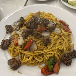 Shaking beef garlic noodles