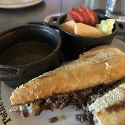 French Dip was very good.  The baguette was nice and crunchy.  Just the way I like it.