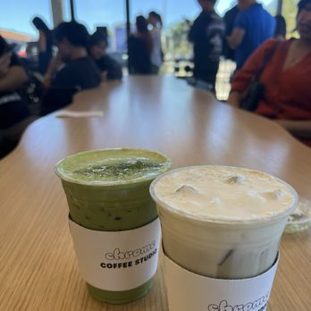 Chrome Coffee Studio - Chrome matcha Hojicha cream top - Coffee & Tea Near Me - Torrance, California Chrome Coffee Studio - Chrome matcha Hojicha cream top - Coffee & Tea Near Me - Torrance, California