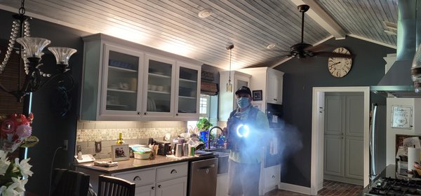 Residential Deep Cleaning Electrostatic Disinfectant Treatment - Residential Cleaning and Electrostatic Disinfection Service

Preventing illnesses has never been more important as our family members return to school and work. Based on recent changes in governmental compliance, the possibility of transmission has drastically increased due to the removal of mask mandates which has also increased the threat of illness in residential spaces primarily due to family members being exposed to Covid-19 away from home.

With the spread of COVID-19, you want to ensure your home is a healthy environment. With conventional cleaning methods, it’s often difficult to reach areas, like keyboards, light switches, and other commonly used areas of your home such as restrooms, kitchens and bedrooms. As a result, your family has increased exposure to contaminated surfaces that often become a source of transmission.

Our GBAC Certified Technicians utilize commercial-grade, induction-charged electrostatic sprayers combined with an infection control application process that focuses on high touch points and high traffic areas, throughout your home to ensure your space is disinfected correctly by using EPA-certified eco-friendly products that are proven to kill the COVID-19 virus and a wide variety of other dangerous pathogens that can endanger your family.