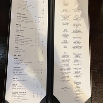 Earharts - a menu for a wine bar - Sports Bars Near Me - Oakland, California