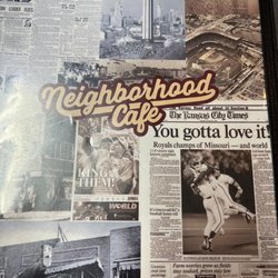 Neighborhood Cafe - Great menu cover
