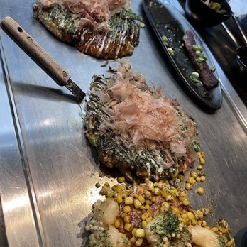 Gaijin - Octopus Osaka Style Okonomiyaki and Pork Osaka Style Okonomiyaki - Japanese Near Me - Chicago, Illinois
