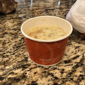 Schlotzsky's - Chicken and wild rice soup, barely half full - Sandwiches Near Me - Cedar Park, Texas Schlotzsky's - Chicken and wild rice soup, barely half full - Sandwiches Near Me - Cedar Park, Texas