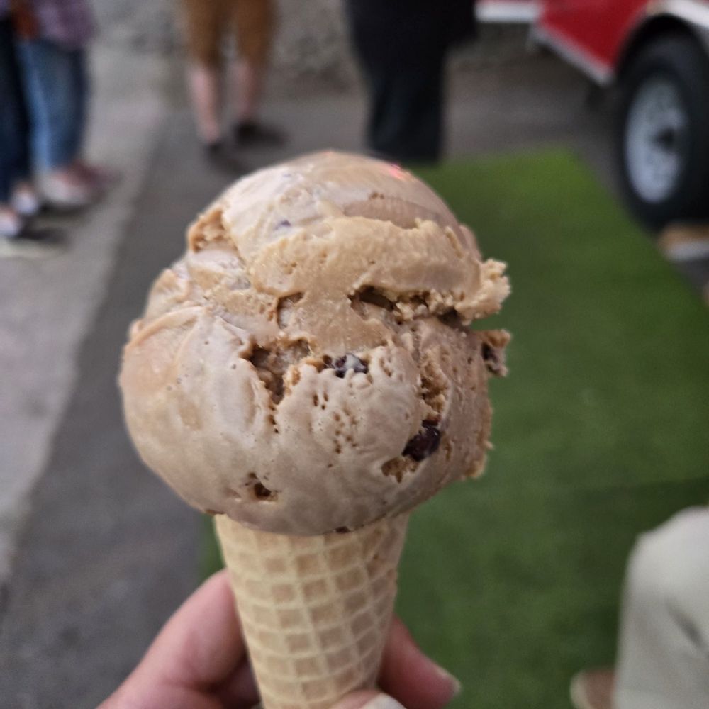 Castle Rock Creamery - Vegan coconut coffee on gluten free cone - Desserts Near Me - Stateline, Nevada