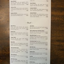 Thai Cuisine - Dinner menu page 3 of 6