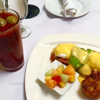Devlin's - Eggs Benny w/ salmon and avocado and Bloody Mary, Devlin's, Brighton MA - American Near Me - Brighton, Massachusetts