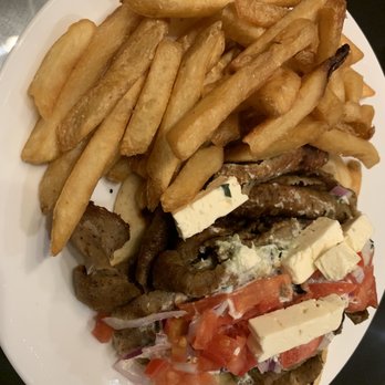 Yiassoo - Super Gyro Plate with Fries Togo - Greek Near Me - Cupertino, California Yiassoo - Super Gyro Plate with Fries Togo - Greek Near Me - Cupertino, California