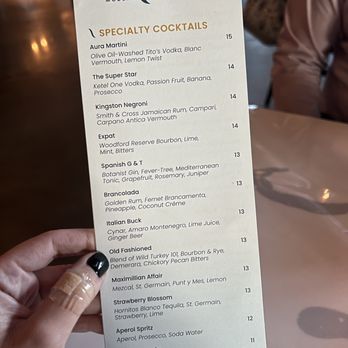 Aura Modern Mediterranean - Cocktail menu - Mediterranean Near Me - Camp Hill, Pennsylvania Aura Modern Mediterranean - Cocktail menu - Mediterranean Near Me - Camp Hill, Pennsylvania