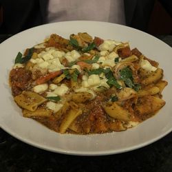 Nadie's Touch of Pasta - Liz's Favorite. Sautéed shrimp in fresh tomato and basil sauce with fresh mozzarella!  Homemade pasta. Amazing taste.