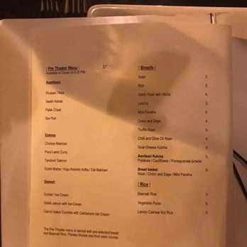 Rasika - Menu - Indian Near Me - Washington, DC, District of Columbia