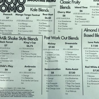 MOJO-JOMO - Menu - Juice Bars & Smoothies Near Me - Berlin, Vermont