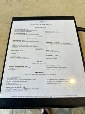 Menu photo 4 Kukui’s on Kalapaki Beach Lihue, HI
