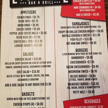 Lismore Bar and Grill - Menu - American Near Me - Lismore, Minnesota Lismore Bar and Grill - Menu - American Near Me - Lismore, Minnesota